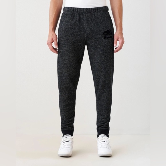 ROOTS MEN'S PARK SLIM SWEATPANTS IN BLACK  PEPPER - SIZE XS MENS S WOMENS - Picture 1 of 11